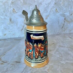 Vintage German Bierwagen
Beer Lidded Stein